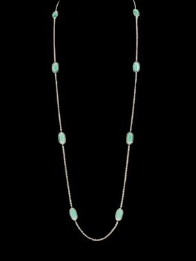 Kendra Scott Kelsie Gold Station Necklace in Chalcedony